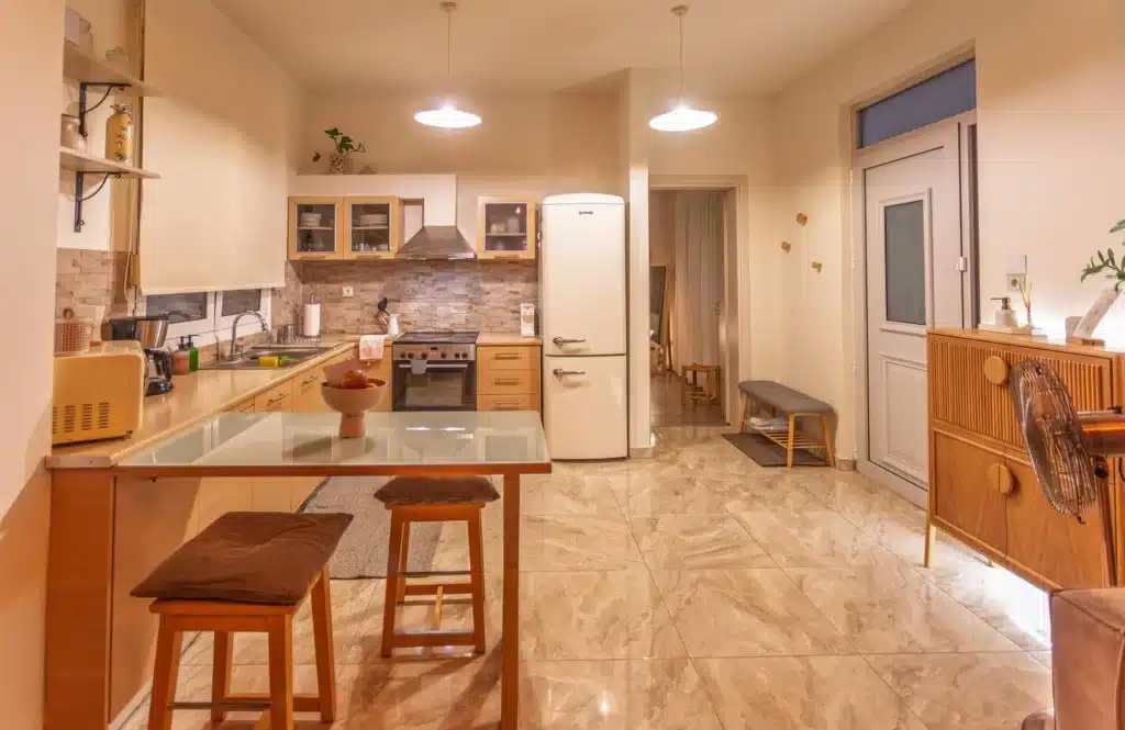 Fully equipped kitchen at Ledeza Apartment in igoumenitsa near port top rated