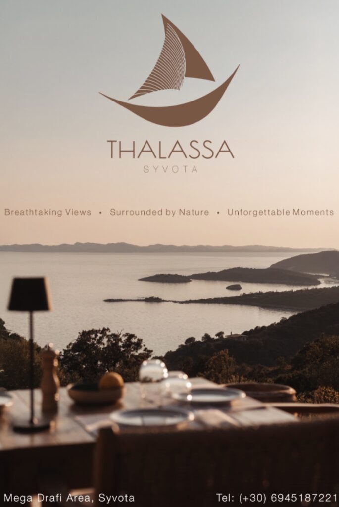 Das Thalassa Restaurant mit Blick auf die Bucht von Sivota