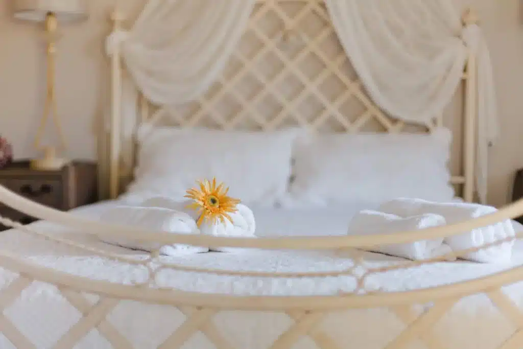 Bedroom with double bed at Casa di campagna