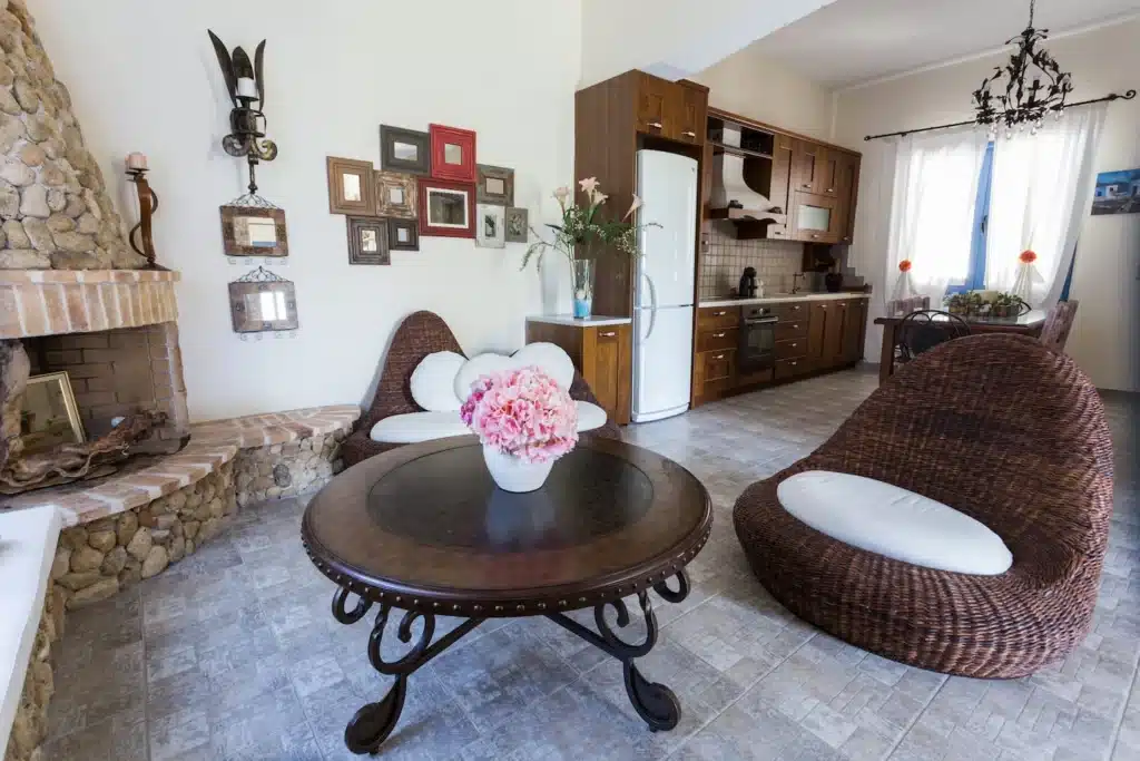 Living room with seating at Casa di campagna